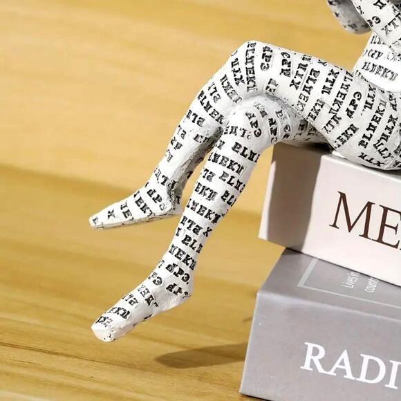 Reading Woman Sitting Up Figurine for Readers or Writers - Picture 8 of 10